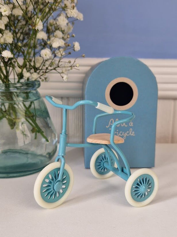 Maileg, Abri À Tricycle for Mouse - Petrol Blue