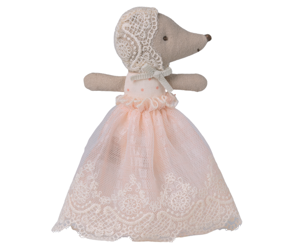 PRE-ORDER Maileg, Baby Mouse in Gown - Powder **Due Late June**