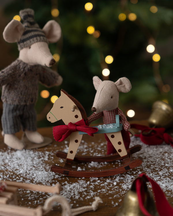 Maileg, Rocking Horse, Mouse - Spotted