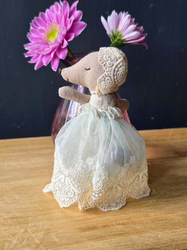 Maileg, Baby Mouse in Gown - Mint