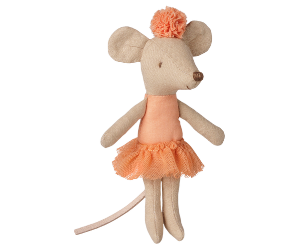 PRE-ORDER Maileg, Ballerina Mouse, Little Sister - Apricot **DUE OCT**