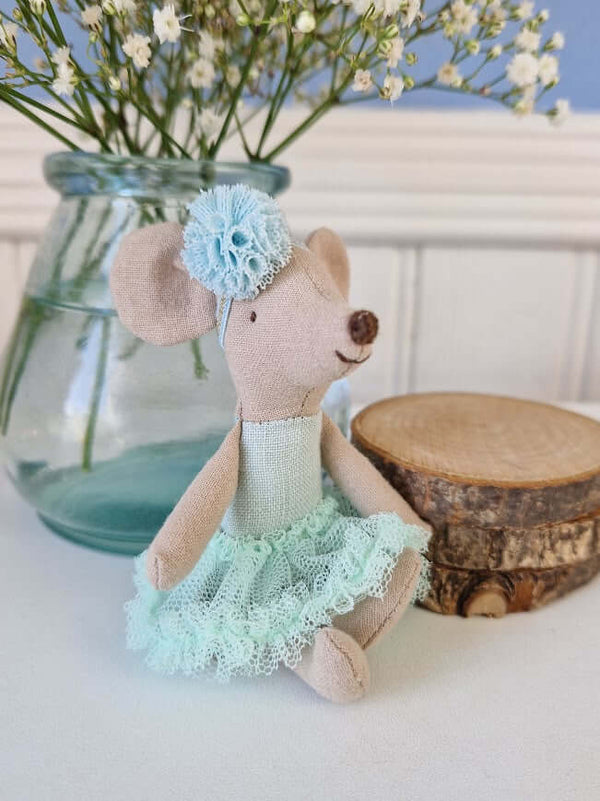 Maileg, Ballerina Mouse, Little Sister - Light Mint