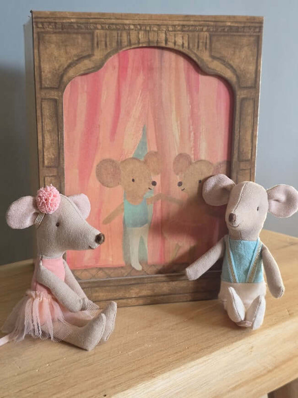 Maileg, Ballet Mice in Dance Studio, Little Sister & Brother