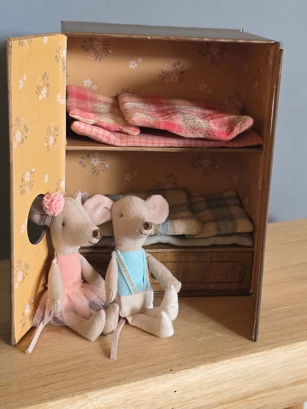 Maileg, Ballet Mice in Dance Studio, Little Sister & Brother