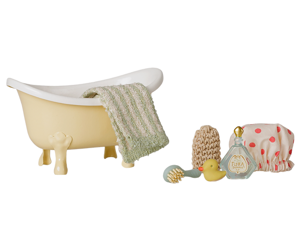 PRE-ORDER Maileg, Bathtub set, Mouse - Yellow **DUE OCT**