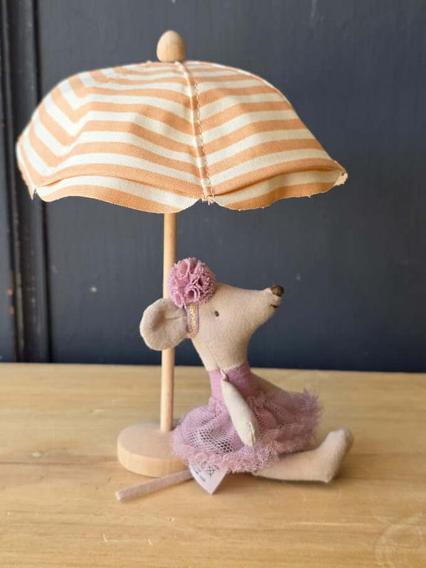 Maileg, Beach Umbrella, Mouse - Soft Coral