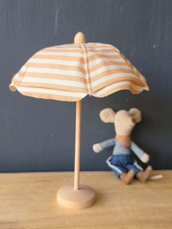 Maileg, Beach Umbrella, Mouse - Soft Coral