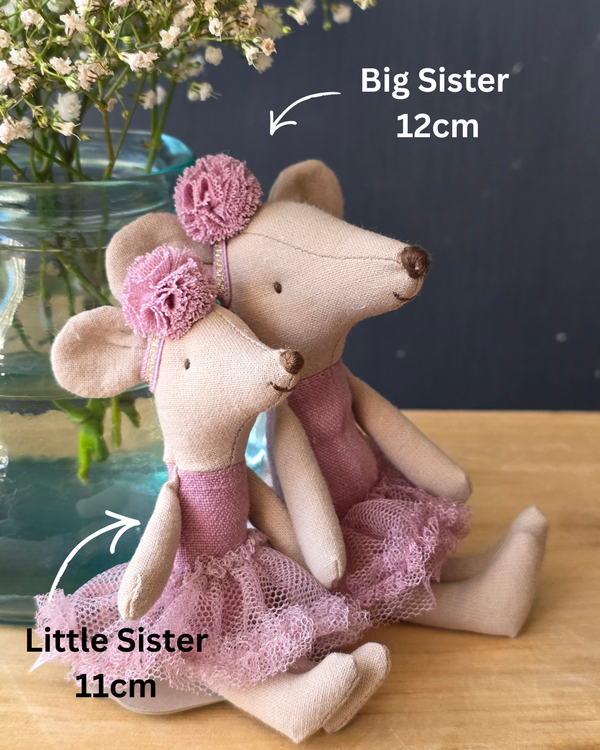 Maileg, Ballerina Mouse, Little Sister - Heather