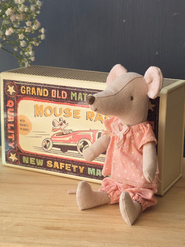 Maileg, Big Sister Mouse in Matchbox