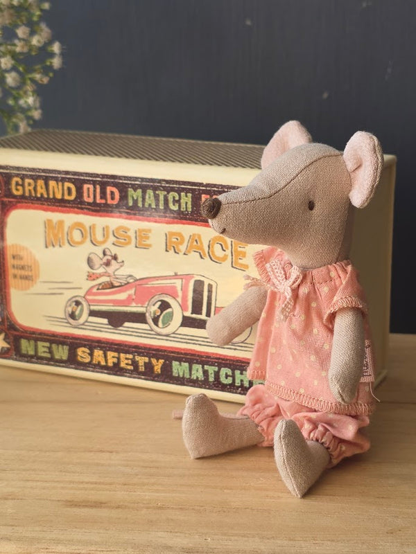 Maileg, Big Sister Mouse in Matchbox