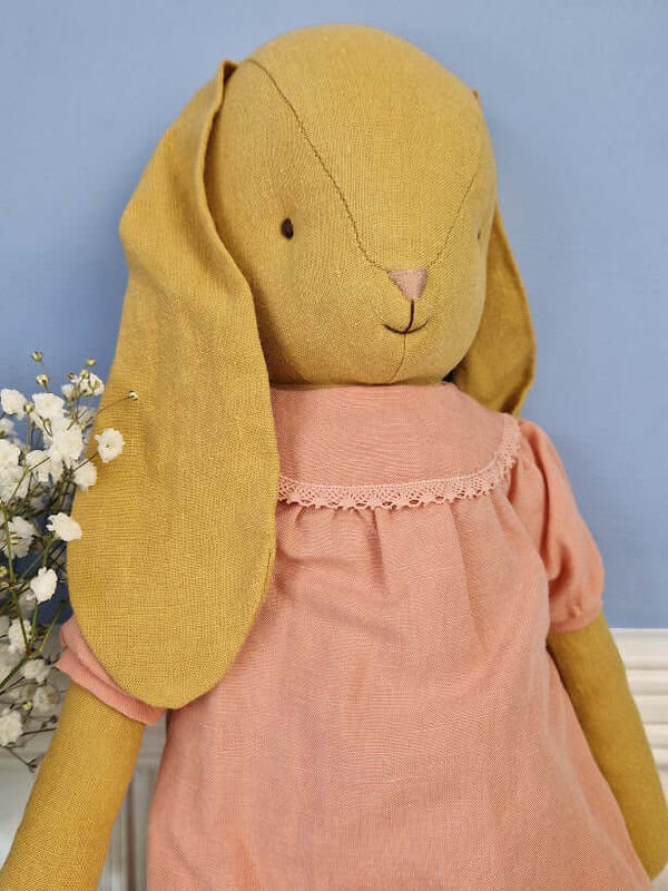 Maileg,  Bunny Size 5, Dusty Yellow in Blouse & Shorts