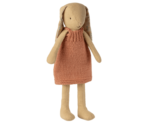 Maileg, Bunny, Size 2 - Cream Yellow - Knitted Dress