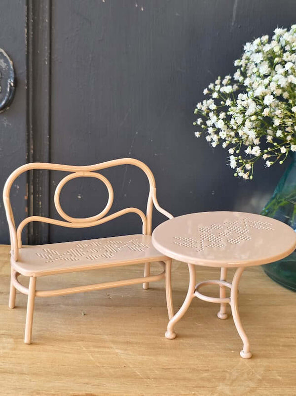 Maileg, Café Set, Mouse, Big - Pale Pink