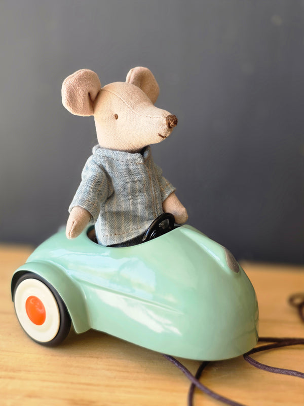 Maileg, Car, Mouse - Light Mint