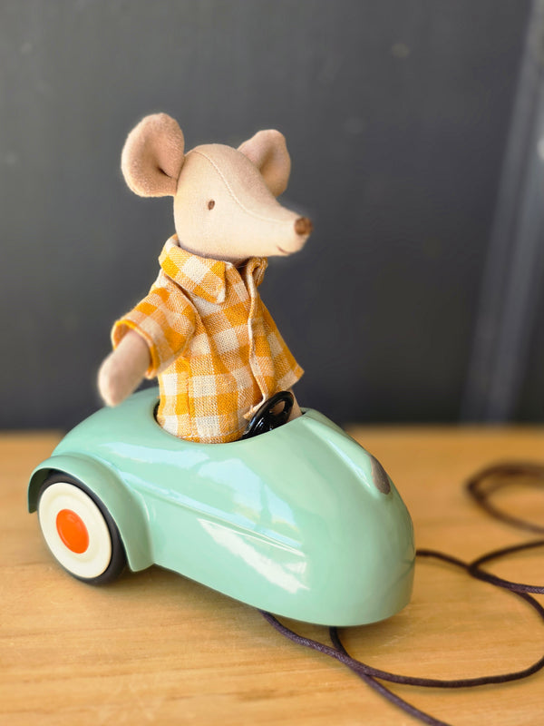 Maileg, Car, Mouse - Light Mint