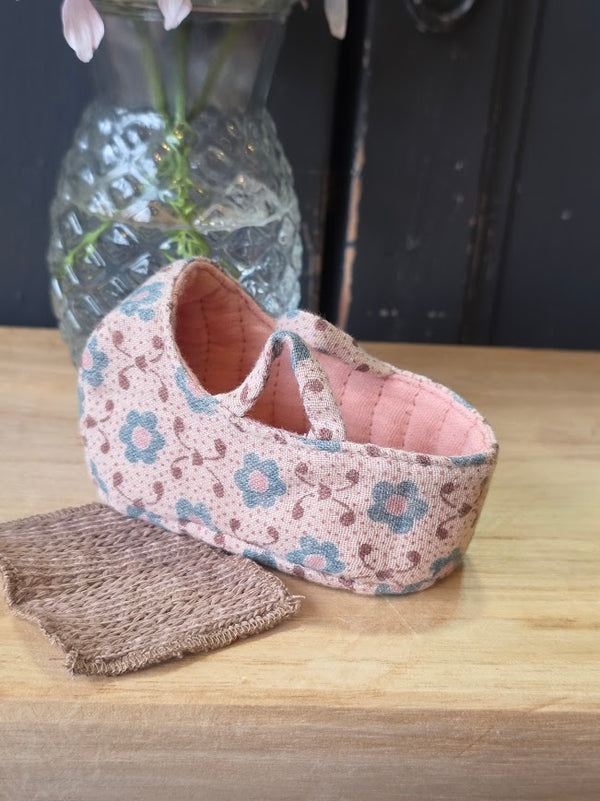 Maileg, Carry Cot, Baby Mouse - Rose