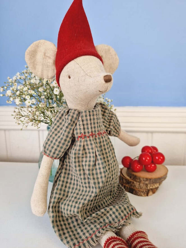 Maileg, Christmas Mouse, Medium - Girl