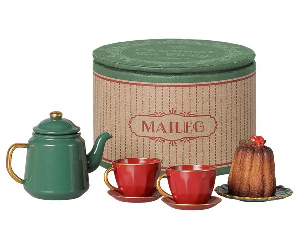 PRE-ORDER Maileg, Christmas Tea Party, Mouse - Red/Green   **DUE