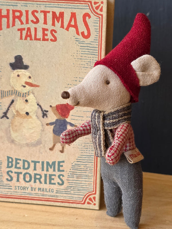 Maileg, Christmas Mouse, Baby in Book