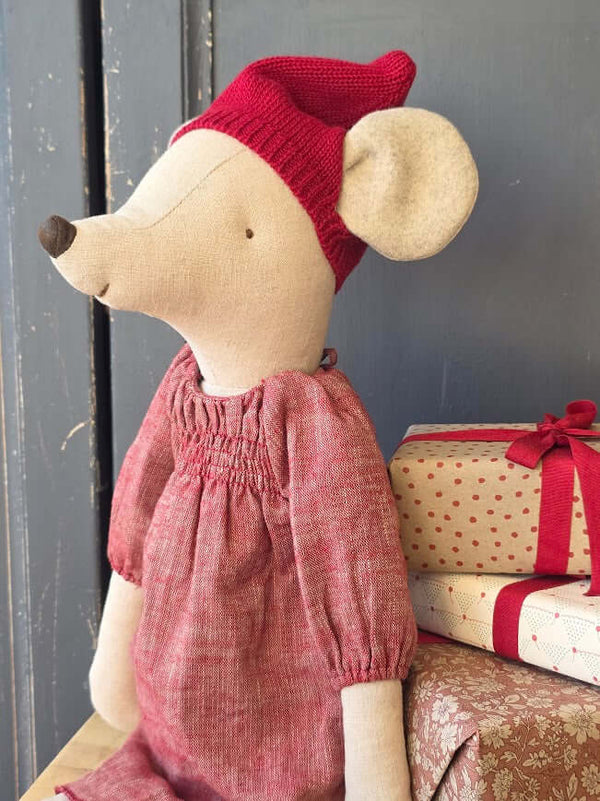 Maileg, Christmas Mouse, Maxi - Girl