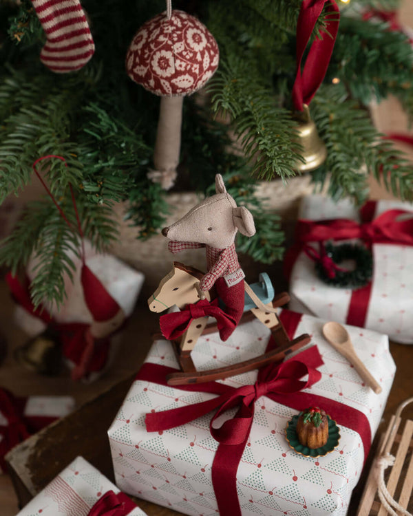 Maileg, Mushroom Ornament, Winter Flower - Red
