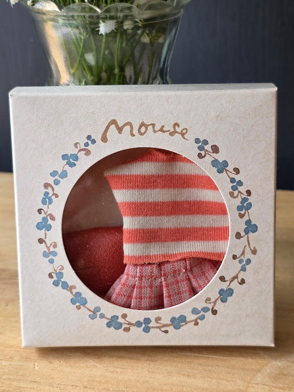 Maileg, Clothes and Bag, Big Sister Mouse - Coral