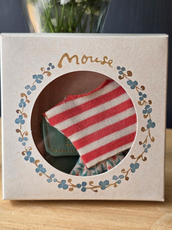 Maileg, Clothes and Bag, Big Sister Mouse - Green