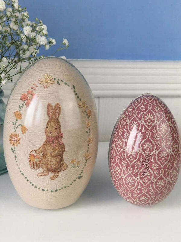 Maileg, Easter Egg Metal Set of Two Eggs (Pink)
