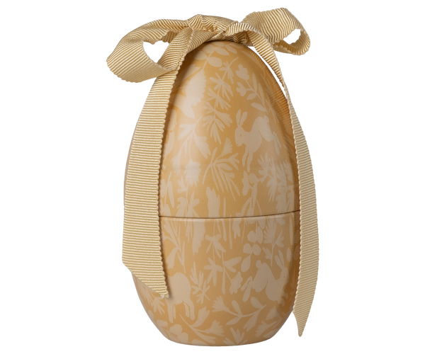 PRE-ORDER Maileg, Easter Egg with Micro Rabbit, Small - Cream yellow **Due End Feb**