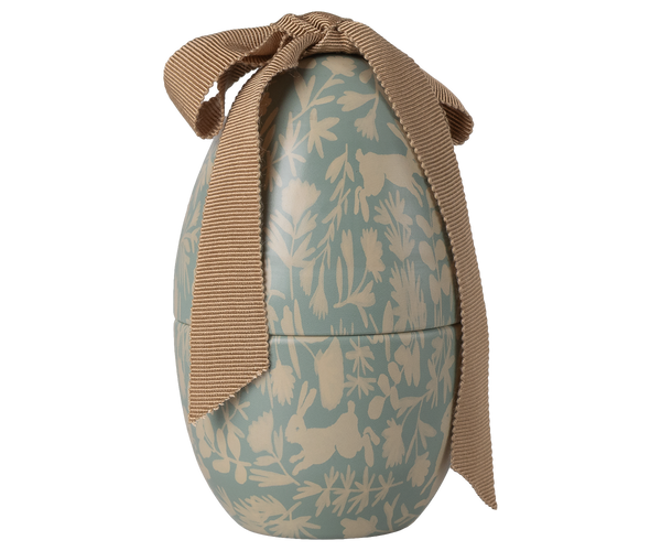 PRE-ORDER Maileg, Easter Egg with Micro Rabbit, Small - Dusty Blue **DUE END FEB**