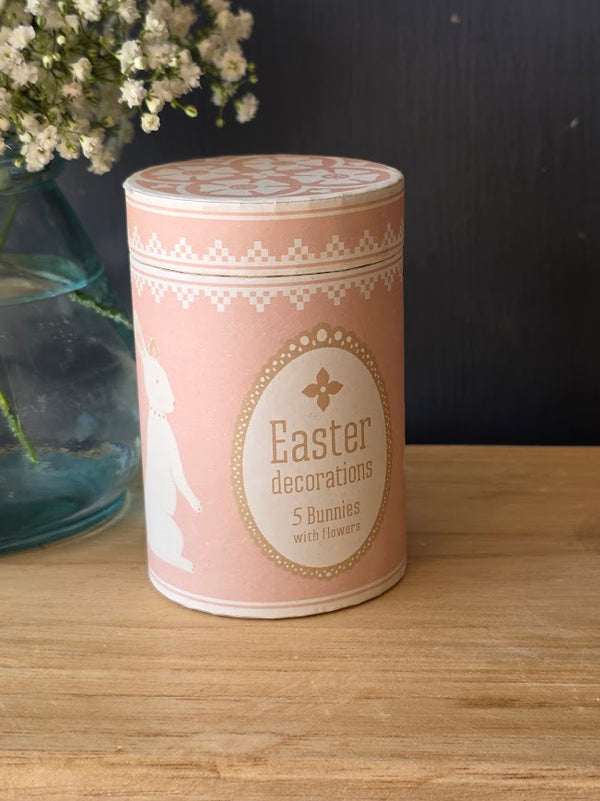 Maileg, Metal Ornaments, Easter Bunny, 5 pcs.