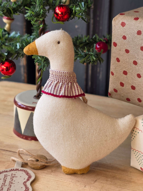 Maileg, Fabric Ornament, Goose - Red Scarf