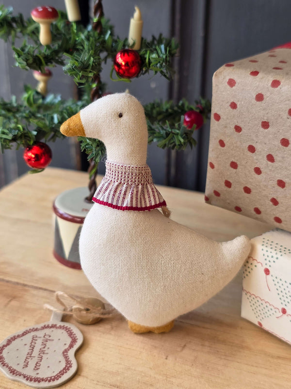 Maileg, Fabric Ornament, Goose - Red Scarf