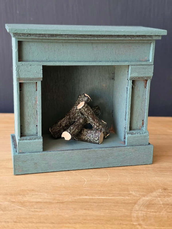 Maileg, Fireplace - Vintage Blue