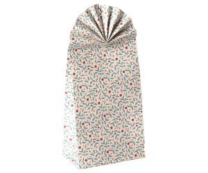 Maileg Gift Bag with Berry Branches in Dusty Blue Pattern - Micro Set of 5 for Pre-Order