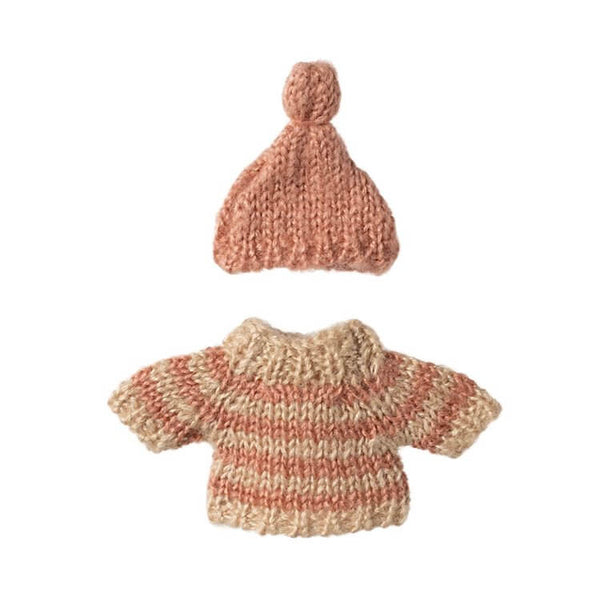 Maileg, Knitted Sweater and Hat, Big Sister Mouse