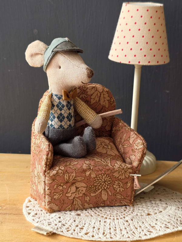 Maileg, Folding Chair, Mouse - Flower