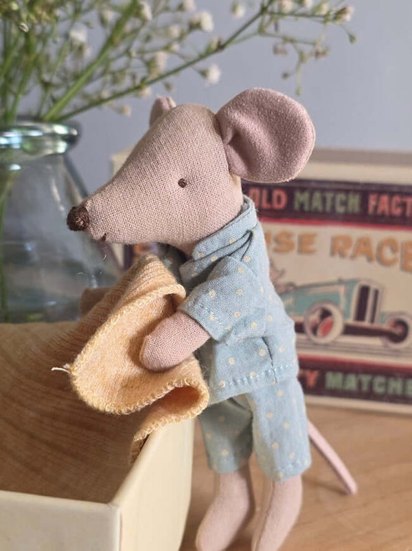 Maileg, Little Brother Mouse in Matchbox