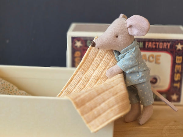 Maileg, Little Brother Mouse in Matchbox