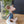 Maileg, Little Sister Beach Mouse with Float - Blue