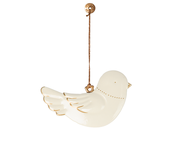 PRE-ORDER Maileg,Metal Ornament, Bird - Off White/Gold **DUE LATE SEPT**