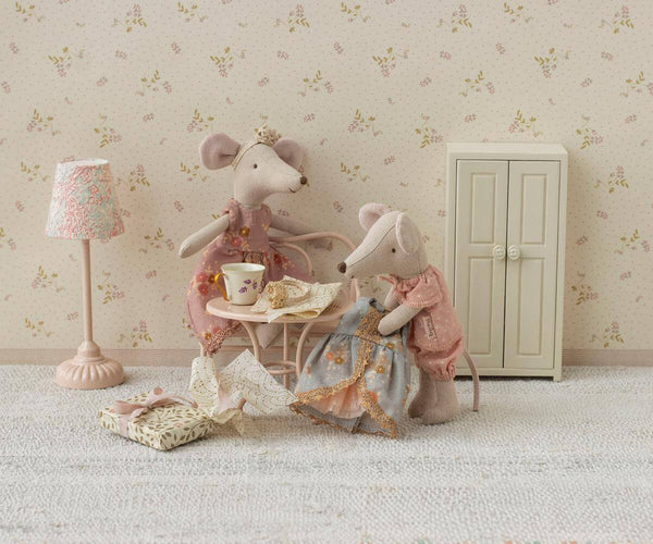 Maileg, Café Set, Mouse, Big - Pale Pink