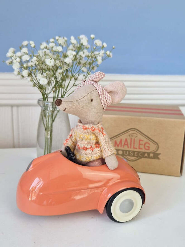 Maileg, Mouse Car - Coral