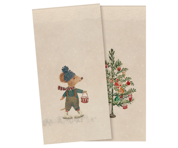 PRE-ORDER Maileg, Napkin, Small - Christmas Mice **DUE NOV**