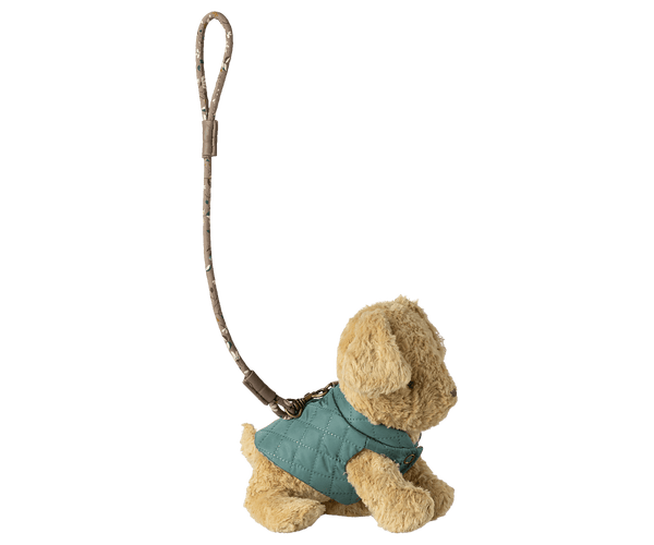Maileg, Pet Supply, Harness and Leash - Dark Mint