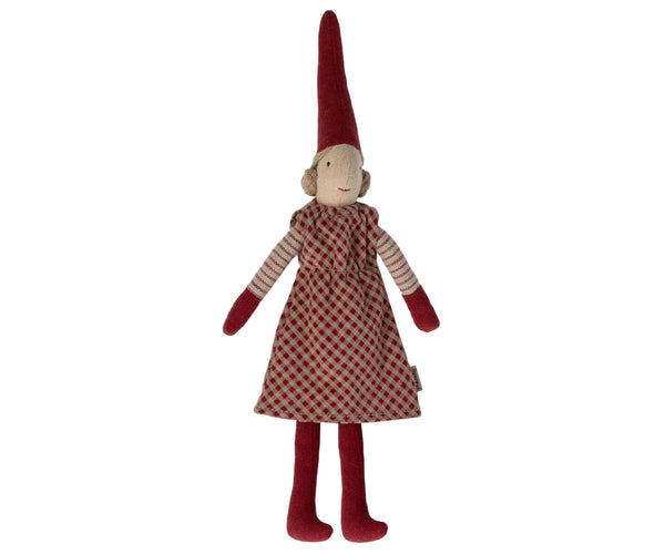 Maileg, Pixy Size 1, Girl In Red Dress