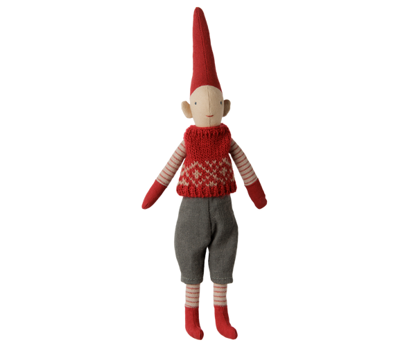 PRE-ORDER Maileg, Pixy, Size 1 - Boy - Red Knitted Vest **DUE LATE SEPT**