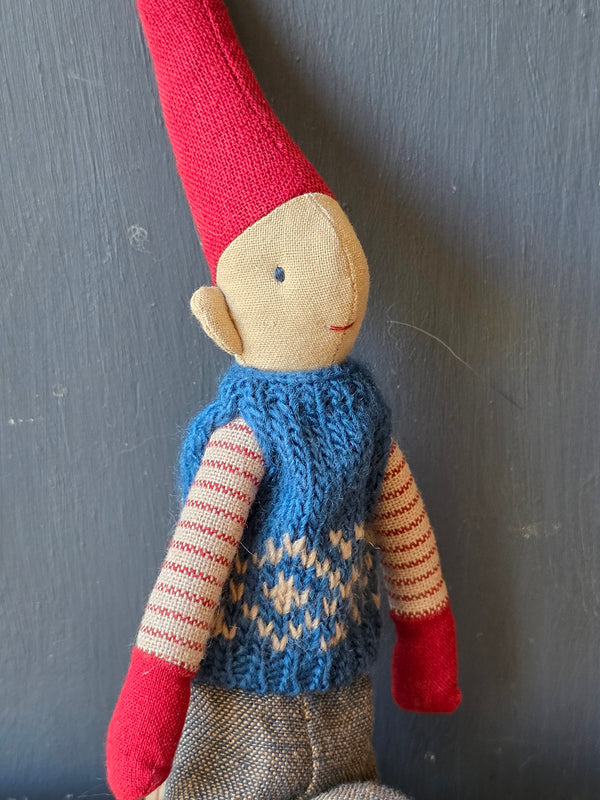 Maileg, Pixy, Size 1 - Boy - Blue Knitted Vest