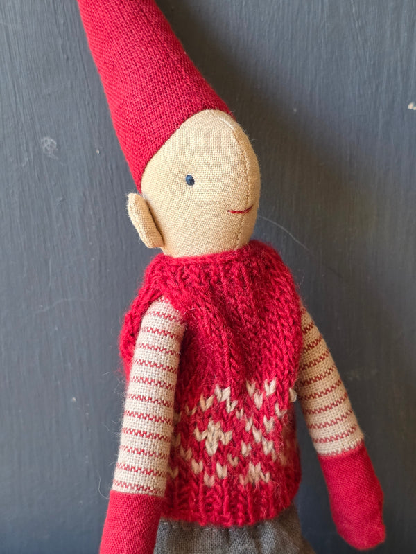 Maileg, Pixy, Size 1 - Boy - Red Knitted Vest