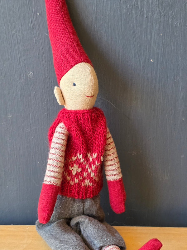 Maileg, Pixy, Size 1 - Boy - Red Knitted Vest